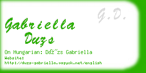 gabriella duzs business card