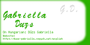 gabriella duzs business card